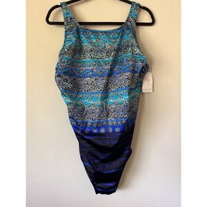 Longitude by Mimi Flamingo Swimsuit Size 22 Long Torso NEW One Piece